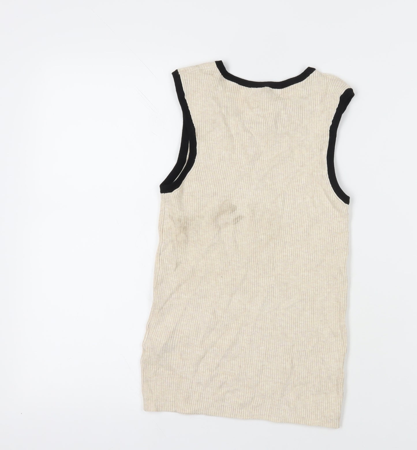 Marks and Spencer Beige Sleeveless Tank, Size 12