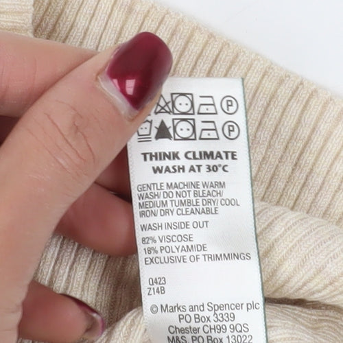 Marks and Spencer Beige Sleeveless Tank, Size 12