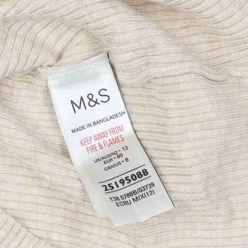 Marks and Spencer Beige Sleeveless Tank, Size 12