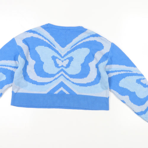 New Look Blue Butterfly Jumper, Size 13 Years, Girls