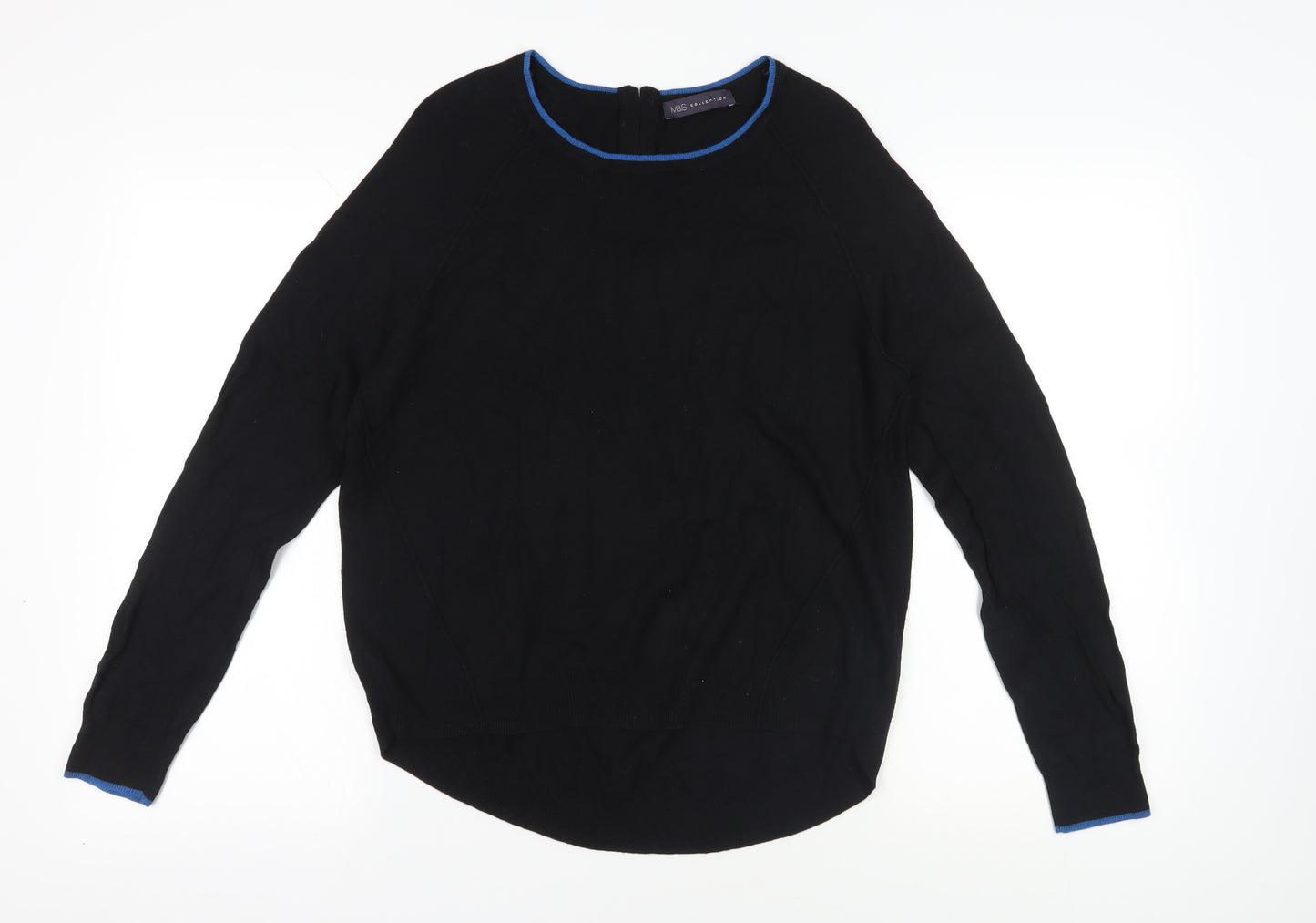 Marks and Spencer Black Round Neck Jumper Size 14