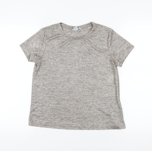 H&M Grey T-Shirt - Women's S, Casual Jersey Top