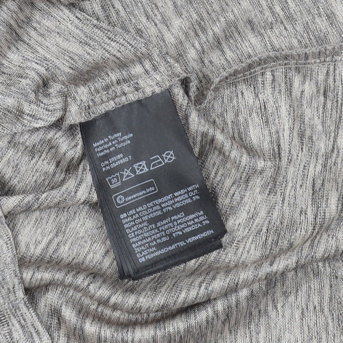 H&M Grey T-Shirt - Women's S, Casual Jersey Top