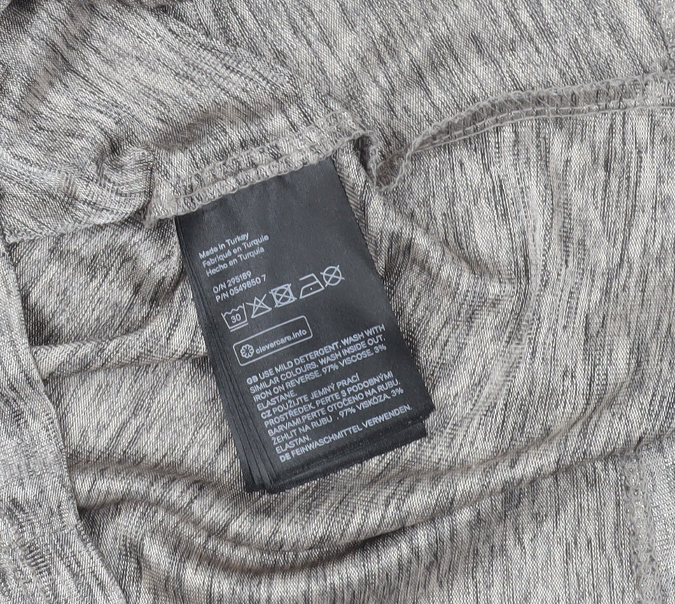 H&M Grey T-Shirt - Women's S, Casual Jersey Top