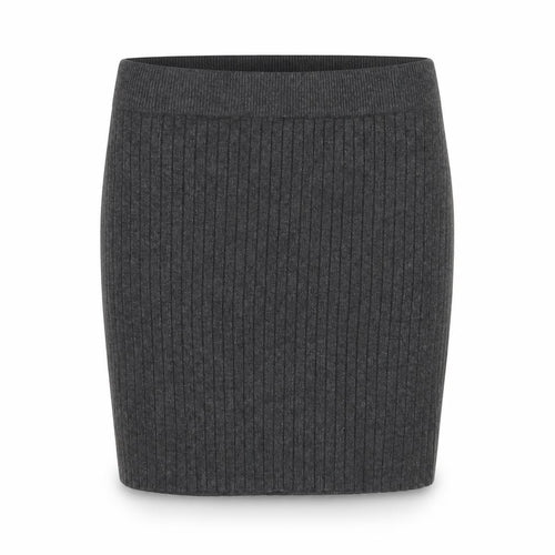 New Look Grey Knit Skirt - Size 12, Knee Length, Casual