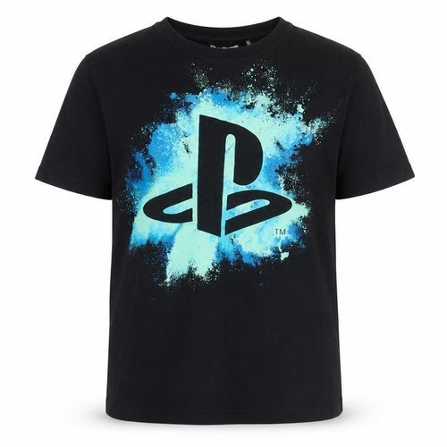 H&M Black PlayStation Graphic Boys T-Shirt Size 14