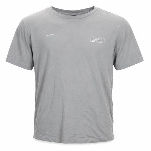 H&M Grey Cotton T-Shirt XS Regular Fit Crew Neck