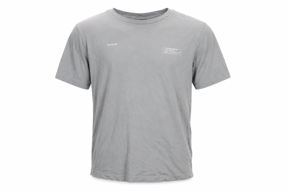 H&M Grey Cotton T-Shirt XS Regular Fit Crew Neck