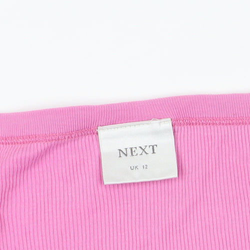 Next Pink Long Sleeve Henley T-Shirt Size 12