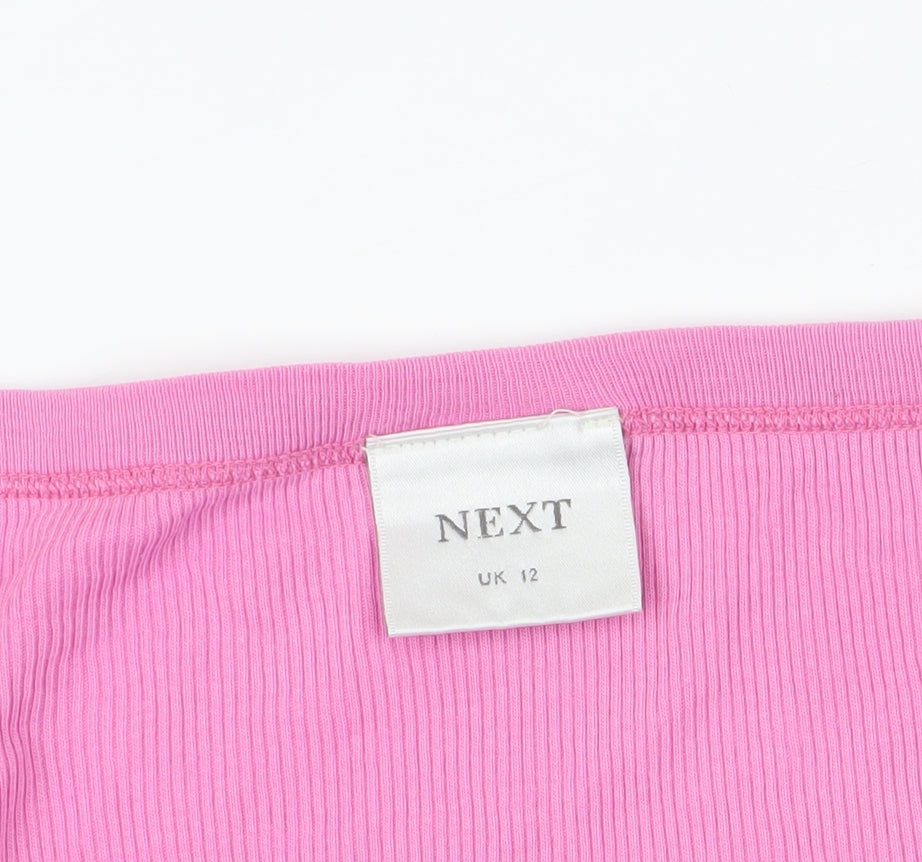 Next Pink Long Sleeve Henley T-Shirt Size 12