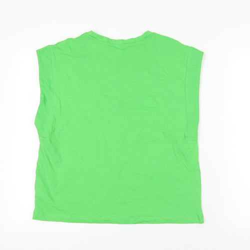 Zara Green Sleeveless T-Shirt Size 12