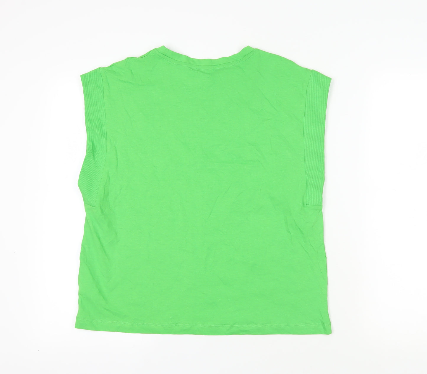 Zara Green Sleeveless T-Shirt Size 12