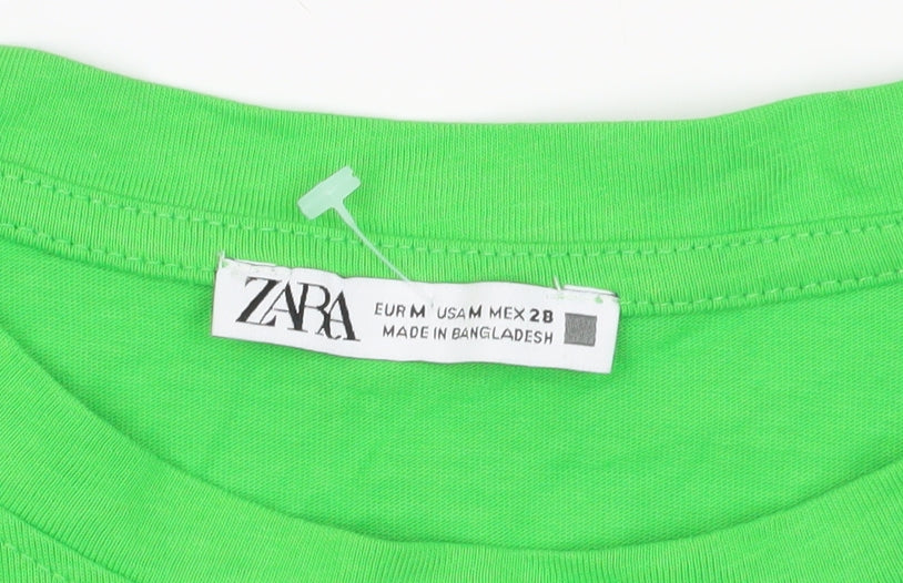 Zara Green Sleeveless T-Shirt Size 12