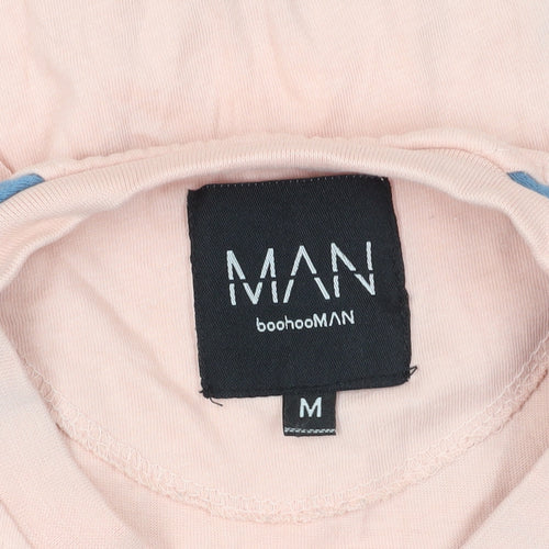 boohooMAN Multicoloured Logo T-Shirt M Colourblock