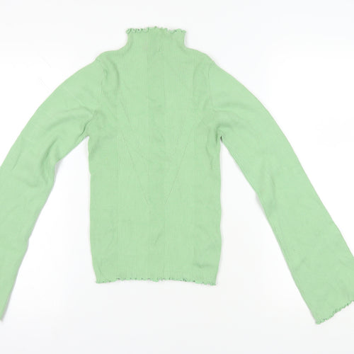 ASOS Green High Neck Pullover Jumper, Size 10