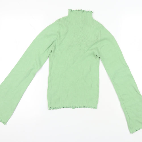 ASOS Green High Neck Pullover Jumper, Size 10