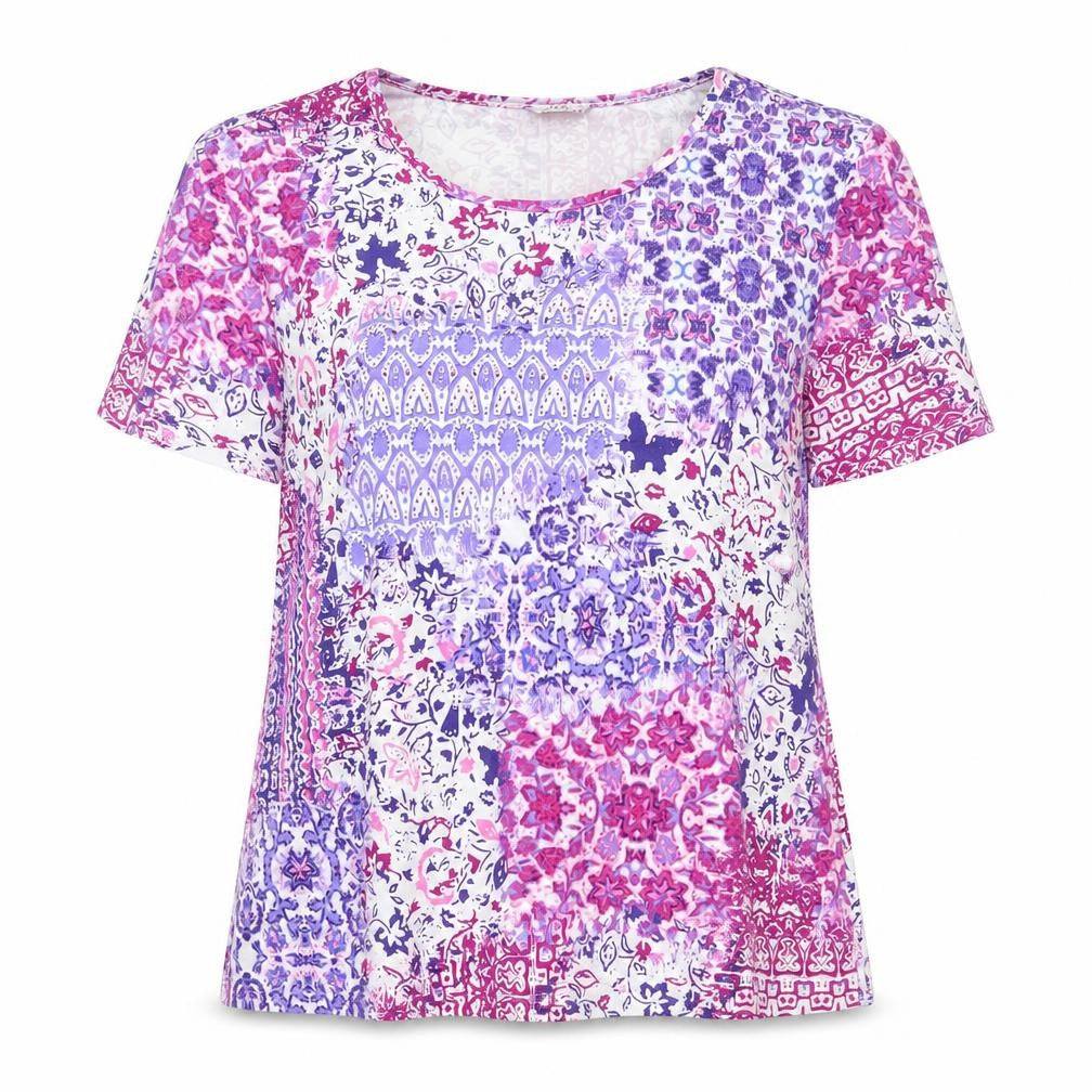 Front view of Damart Multicoloured Floral T-Shirt - L