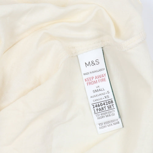 Marks and Spencer Ivory Pyjama Top, Small