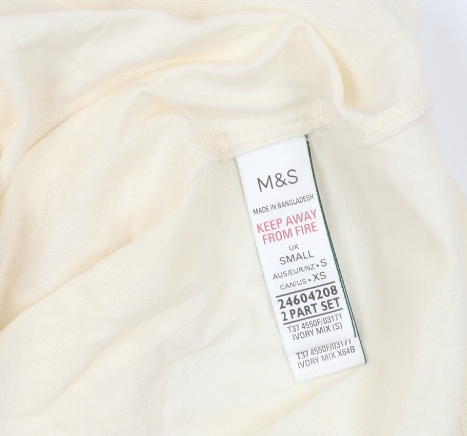 Marks and Spencer Ivory Pyjama Top, Small