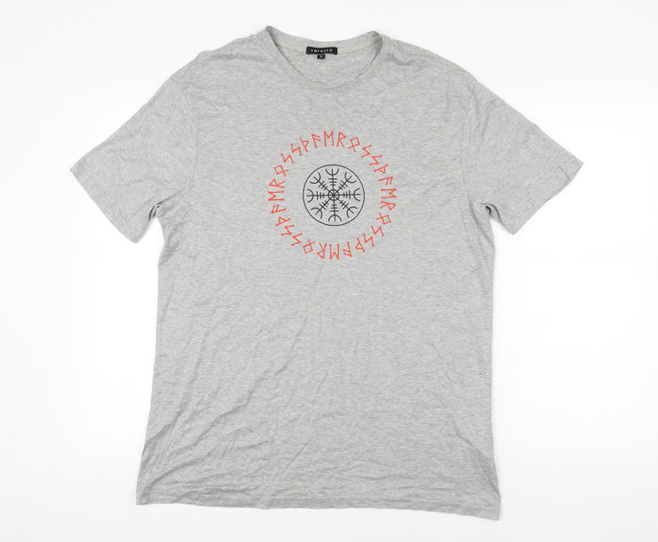 Verossa Grey XL Norse Graphic Print T-Shirt
