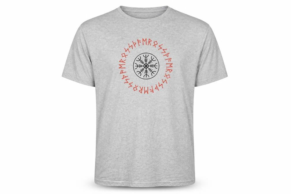 Verossa Grey XL Norse Graphic Print T-Shirt