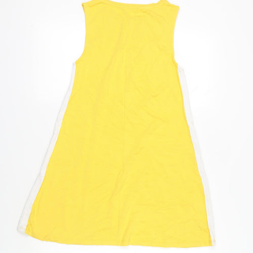 Pull & Bear Yellow Cotton Sleeveless Tank Dress Size 6