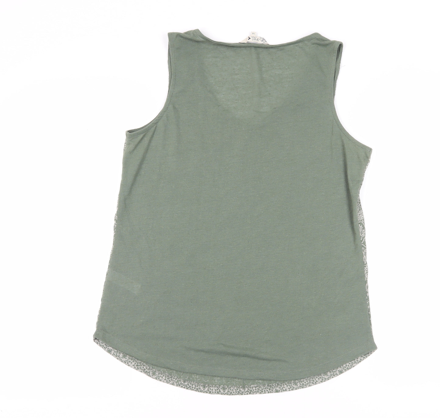 Spirit at MaCo Green Floral Lace Tank Top - Size 14