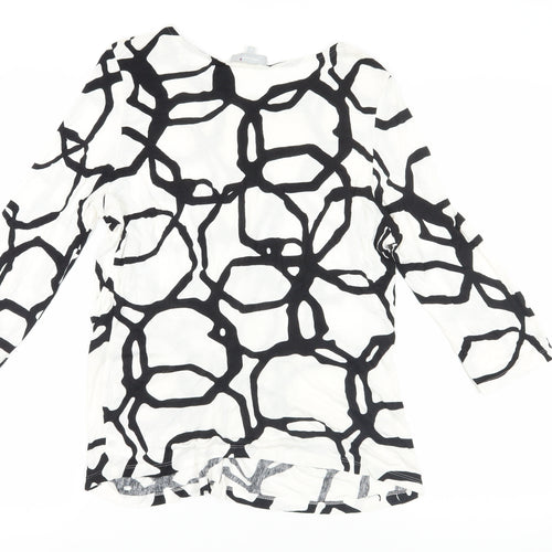 Marks and Spencer Geometric Blouse, Size 16, 3/4 Sleeve