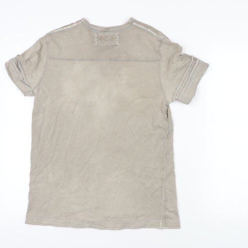 Next Beige Graphic T-Shirt Medium Cotton All Seasons