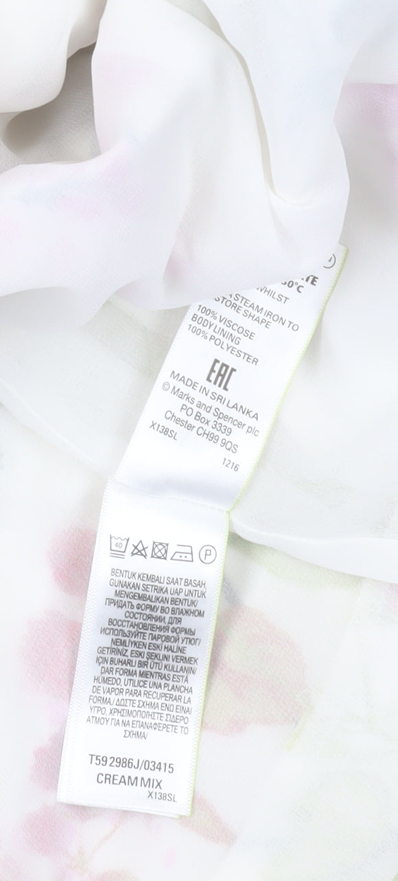 Marks and Spencer Floral Blazer, UK 22, Multicoloured
