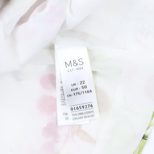 Marks and Spencer Floral Blazer, UK 22, Multicoloured