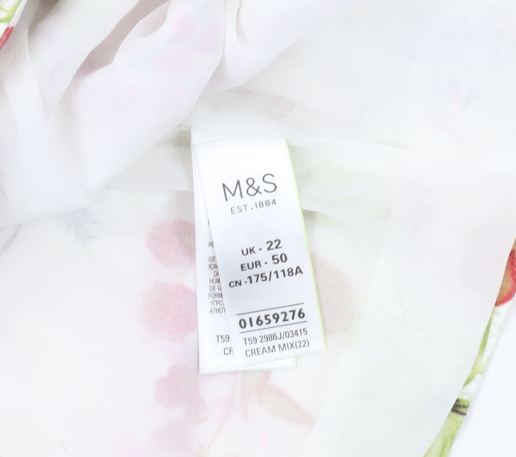 Marks and Spencer Floral Blazer, UK 22, Multicoloured