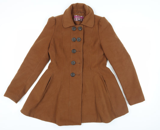 Next Brown Overcoat Size 10 Women's Classic Style