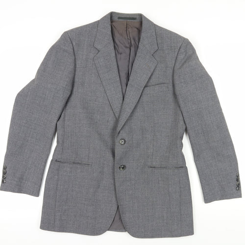 St Michael Grey Single-Breasted Blazer - Size 38