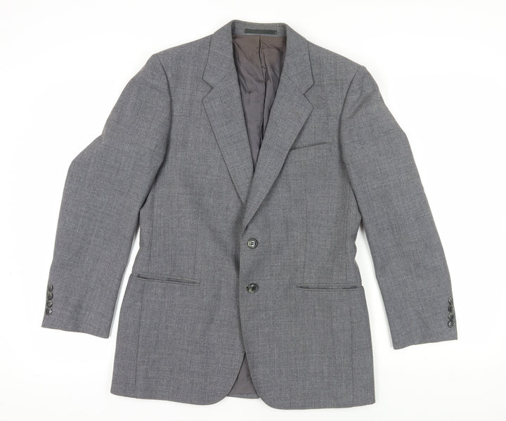 St Michael Grey Single-Breasted Blazer - Size 38