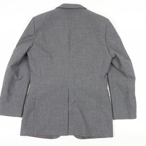 St Michael Grey Single-Breasted Blazer - Size 38