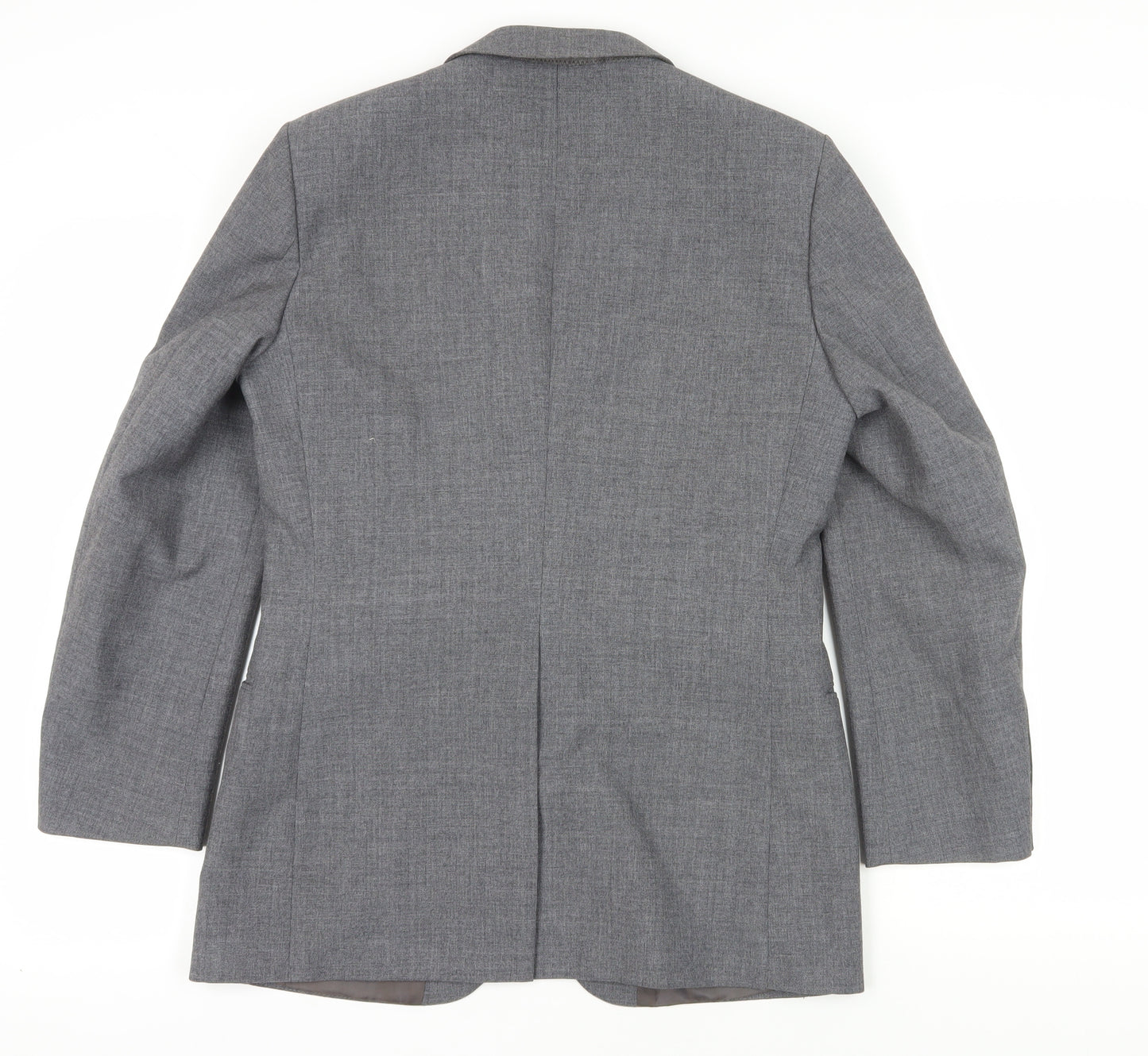St Michael Grey Single-Breasted Blazer - Size 38