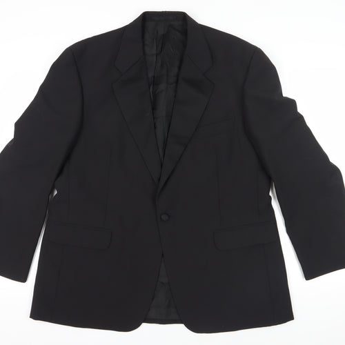 Daniel Drescott Black Blazer, Size 46in, Single-Breasted