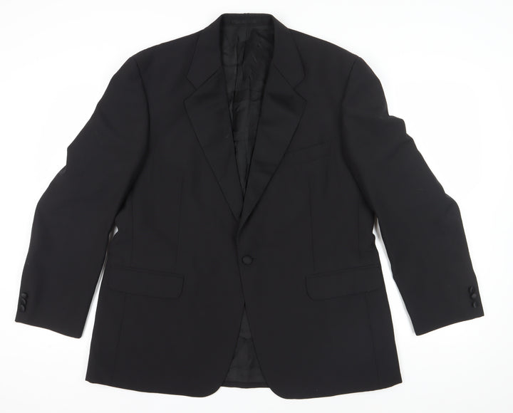 Daniel Drescott Black Blazer, Size 46in, Single-Breasted