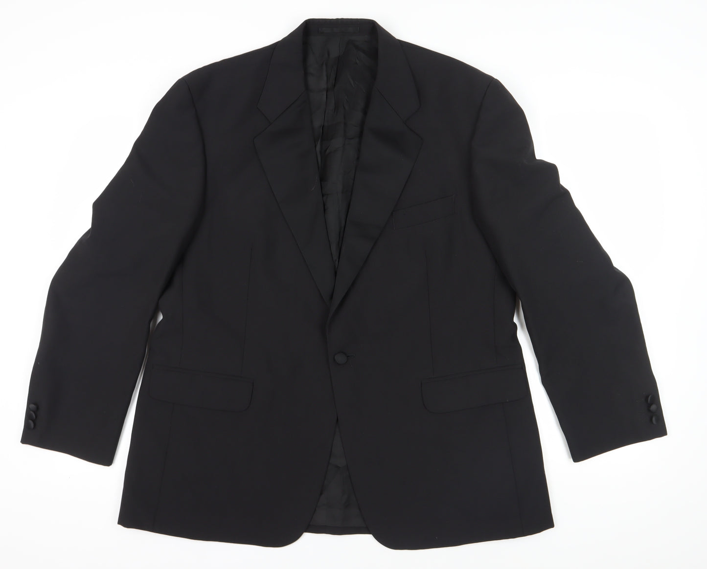 Daniel Drescott Black Blazer, Size 46in, Single-Breasted