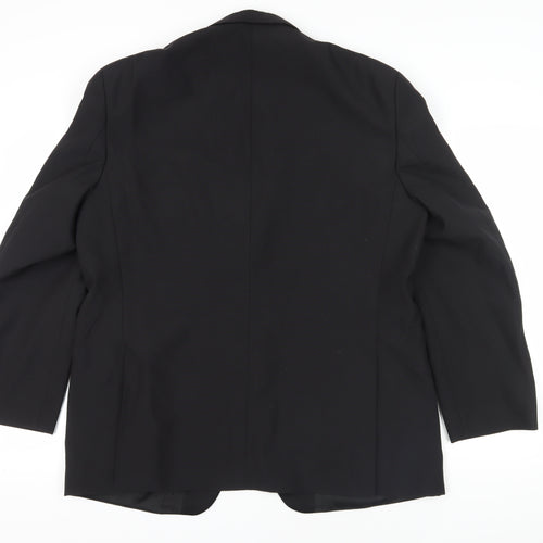 Daniel Drescott Black Blazer, Size 46in, Single-Breasted