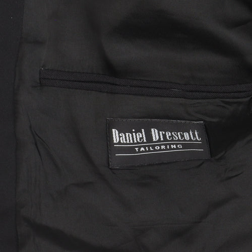 Daniel Drescott Black Blazer, Size 46in, Single-Breasted