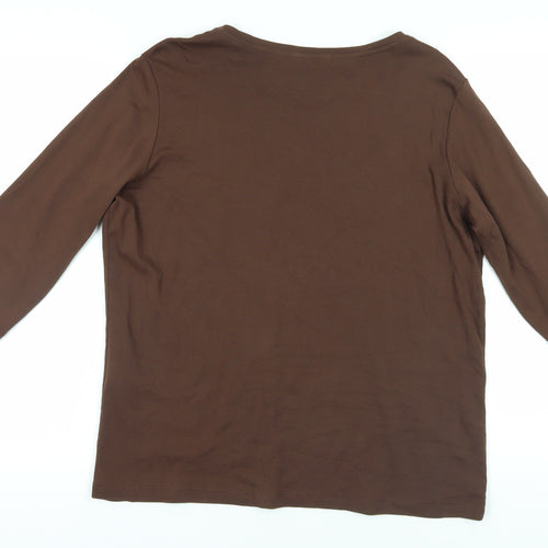 Marks and Spencer Brown Studded T-Shirt Size 16