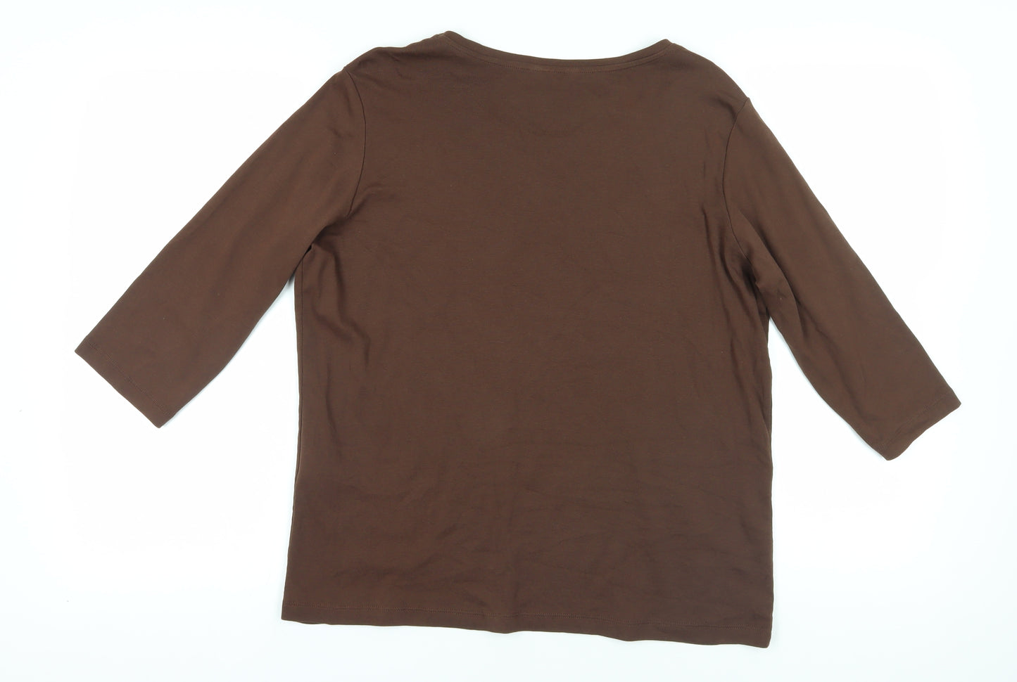 Marks and Spencer Brown Studded T-Shirt Size 16