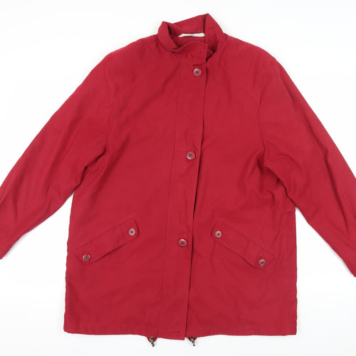 Marks and Spencer Red Mid-Length Coat Size 14