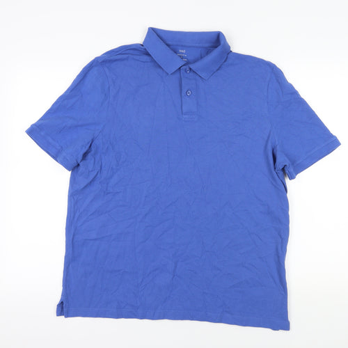 Marks and Spencer Blue Cotton Polo Shirt XL