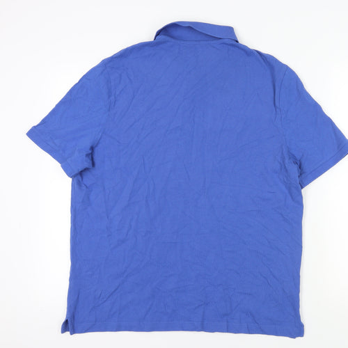 Marks and Spencer Blue Cotton Polo Shirt XL