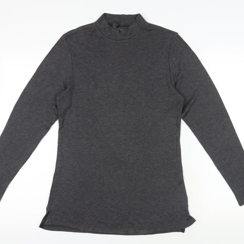 Next Grey Mock Neck Long Sleeve T-Shirt