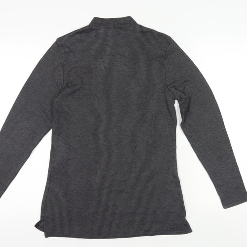 Next Grey Mock Neck Long Sleeve T-Shirt