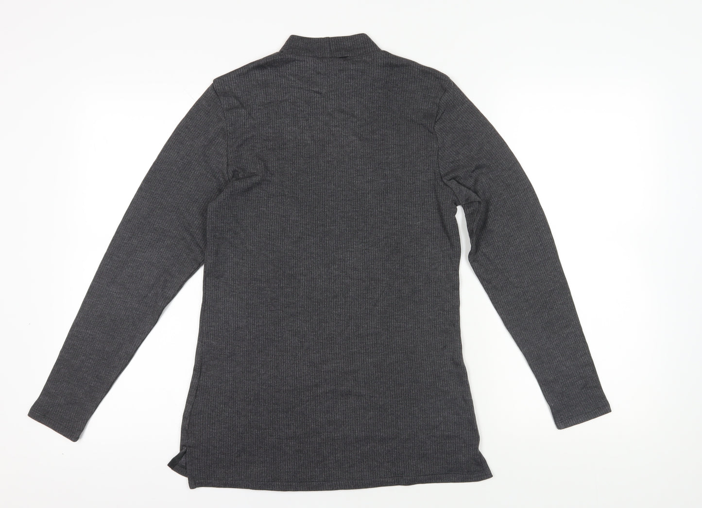 Next Grey Mock Neck Long Sleeve T-Shirt